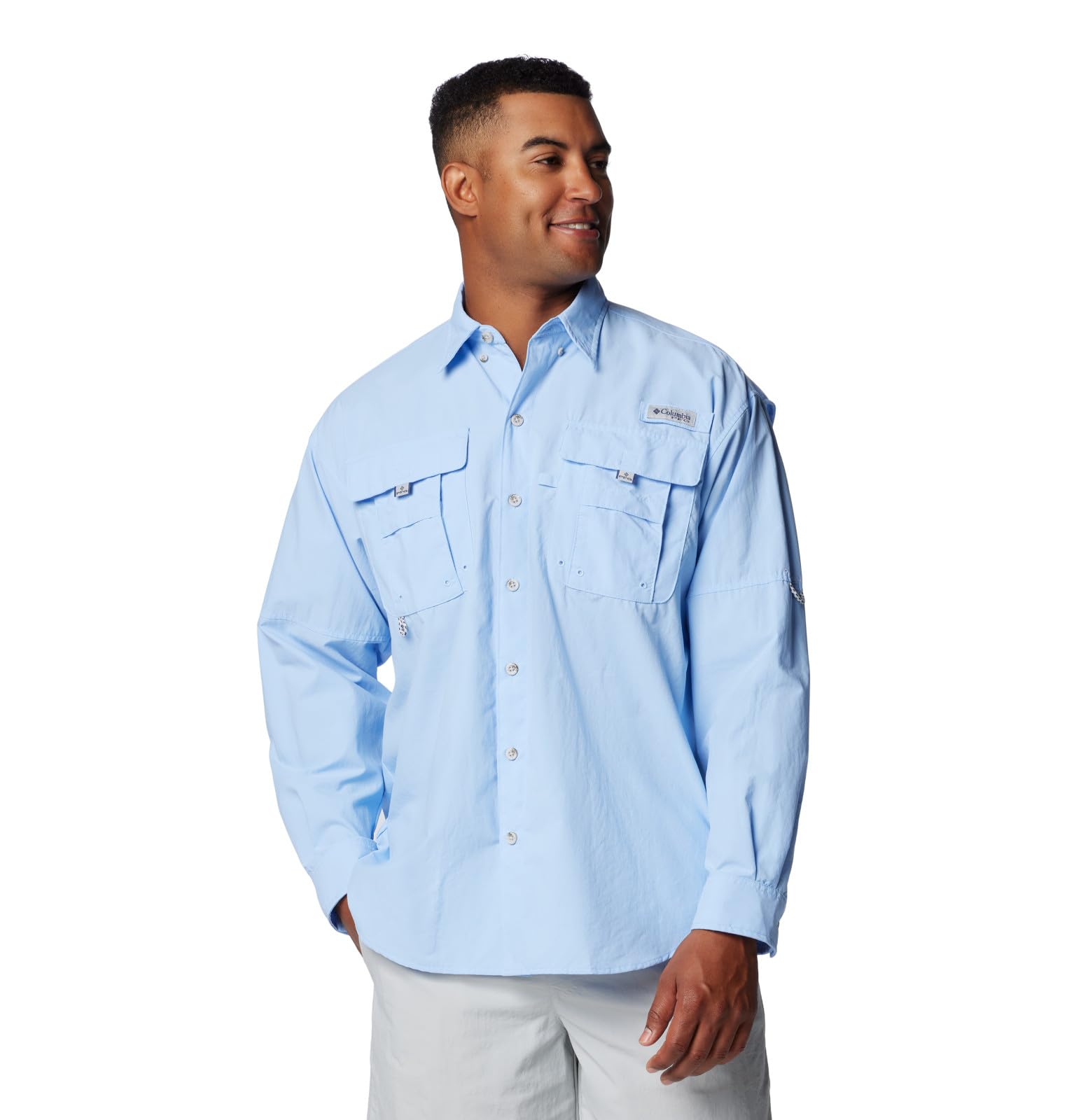 Columbia Men's PFG Bahama II Long Sleeve Shirt for Outdoor Activities Breathable Comfort Lightweight Regular Fit Mediuma